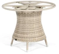 Base-Polyrattan Tischgestell Aluminium White-coral
