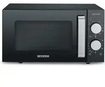SEVERIN 2-in-1 Mikrowelle mit Glasboden und Grill MW 7762 - Schwarz/Silber