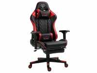 Gaming Stuhl Chair Racing mit Fußstütze und ergonomsichen 4D-Armlehnen,