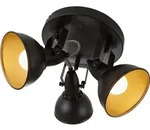 Deckenleuchte Dreh-& Schwenkbar 3xE14 40W Schwarz-gold &Oslash; 21cm Briloner - Schwarz