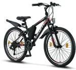 Licorne Bike Guide Premium Mountainbike Shimano,Farbe:Schwarz/Rot/Grau;Zoll:24 -