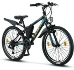 Licorne Bike Guide Premium Mountainbike Shimano,Farbe:Schwarz/Blau/Lime;Zoll:24 -