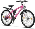 Licorne Bike Guide Premium Mountainbike Shimano,Farbe:Rosa/Wei&szlig;;Zoll:26 - Rosa