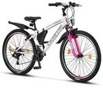 Licorne Bike Guide Premium Mountainbike Shimano,Farbe:Wei&szlig;/Rosa;Zoll:26 - Wei&szlig;