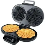 Doppel-Waffeleisen f&uuml;r 2x5 Herzwaffeln, Stufenlose Temperaturreglung,
