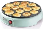 Bestron Poffertjes Maker im Retro Design, Mini Pfannkuchen Automat, mit