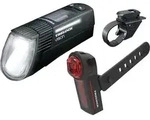Trelock LED-Akku-LeuchtenSet VectorSignal Vision LS 760/ 740 schwarz mit Halter