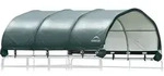 ShelterLogic Folien Weidezelt &Uuml;berdachung ohne Stahlgestell Gr&uuml;n 370x370x170 cm -