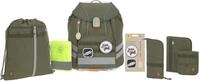 L&auml;ssig Schulranzen Set 7-tlg. Flexy Unique olive