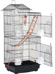 Yaheetech Vogelk&auml;fig mit Vogelspielzeuge 99 cm H Wellensittichk&auml;fig mit Vogeltreppe