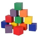 HOMCOM Bausteinset 12er-Set Schaumstoff Bauspielzeug f&uuml;r 1-3 Jahre alt Kinder - Bunt
