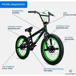 Bergsteiger Tokyo 20 Zoll BMX, Fatbike, 360&deg; Rotor-System, Freestyle, 4 Stahl Pegs,