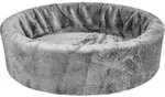 Teddy Schaumstoffbett - Grau - Durchmesser 80 cm - Bezug abnehmbar - Grau