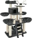 tectake&reg; Kratzbaum Gismo 195 cm inklusive Treppe, 4 Spielb&auml;llen und Kippschutz -