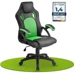 Juskys Racing Schreibtischstuhl Montreal (gr&uuml;n) - Gaming Stuhl ergonomisch,