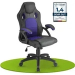 Juskys Racing Schreibtischstuhl Montreal (violett) - Gaming Stuhl ergonomisch,