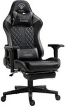 Chair Racing Chefsessel mit Fu&szlig;st&uuml;tze und ergonomsichen 4D-Armlehnen, ergonomischer