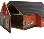 Kids Globe Bauernhof mit Stall 1:32 - Braun