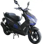 Motorroller Shark 50 ccm 45 kmh EURO 5 mattschwarz - Schwarz