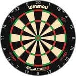 Winmau Blade 6 Triple Core, Dartscheibe, Schwarz, Gr&uuml;n, Rot, Wei&szlig;, Sisal, Rund,