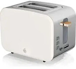 SWAN ST14610WHTNEU Toaster Breitschlitz 2 Scheiben 3 Funktionen Design Nordic...