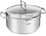 Tefal DUETTO+ G7194355, Rund, Edelstahl, Edelstahl, Edelstahl, Keramik, Gas, Halogen,