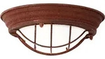 BRILLIANT Lampe Typhoon Wand- und Deckenleuchte 29cm rostfarbend/wei&szlig; | 1x A60, E27,
