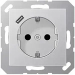 Jung A152018CAL USB-Steckdose Typ A+C aluminium A500 - Silber