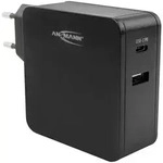 ANSMANN 2-Port USB Charger 45W - USB C mit Quick Charge 3.0 & Power Delivery -