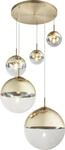 Globo Lighting H&auml;ngeleuchte Metall goldfarben, 3x E27