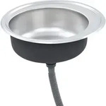 vidaXL Einbausp&uuml;le mit Sieb und Siphon Edelstahl - Silber