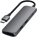 Satechi Type-C USB Passthrough HDMI Hub space gray - Grau