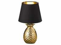 tischlampe Pineapple35 cm Keramik/Textil gold/schwarz