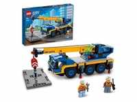 LEGO 60324 City Geländekran, Mobilkran, LKW-Spielzeug, Kinderspielzeug für Jungen