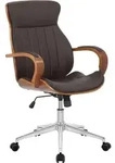 CLP B&uuml;rostuhl ergonomisch Melilla H&ouml;henverstellbar und Drehbar walnuss/braun -