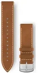 Garmin Ersatzarmband 20mm Leder Hellbraun mit Naht/Silber - Braun