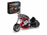 LEGO 42132 Technic Chopper Abenteuer-Bike, 2-in-1 Bausatz, Motorrad-Spielzeug,