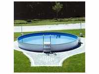 Steinbach Stahlwand Swimming Pool "Styria rund" blaue Poolfolie Ø 600 x 150 cm