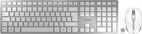 CHERRY DW 9100 SLIM, Kabellos, RF Wireless + Bluetooth, Silber, Maus enthalten -