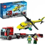 LEGO 60343 City Hubschrauber Transporter, Spielzeug ab 5 Jahren mit LKW,
