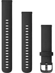 Garmin Ersatzarmband 18mm Silikon Schwarz/Schiefergrau - Schwarz