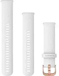 Garmin Ersatzarmband 20mm Silikon Wei/Gold Schnalle - Wei&szlig;