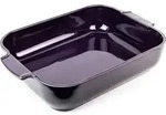 Peugeot rechteckige Auflaufform Appolia Ofenform Keramik Aubergine 40 cm 61012