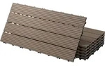 ECD Germany WPC Terrassenfliesen, 60x30 cm, 24er Spar Set f&uuml;r 4m2, Dunkelbraun...