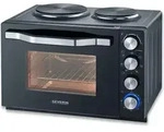 Severin TO 2074 Back-und Toastofen m.Kochplatten - Schwarz