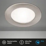 LED Einbauleuchte IP44 6W 600 lm 4000 K neutralwei&szlig; nickel matt &Oslash; 120/110 mm 230V