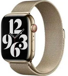 Apple Watch Milanaise Armband Smartwatch Armband 45mm Magnetverschluss Edelstahl gold