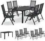 Juskys Aluminium Gartengarnitur Milano Gartenm&ouml;bel Set mit Tisch und 6 St&uuml;hlen