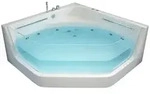 HOME DELUXE - Whirlpool Badewanne - PACIFICO wei&szlig; mit Lichtherapie und Massage -