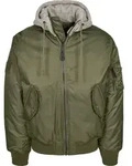 Brandit MA1 Sweat Kapuzen Outdoorjacke Gr&ouml;&szlig;e 5XL Farbe Oliv/Grau - Gr&uuml;n - 5XL